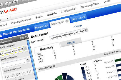Web Application Scanning WAS screenshot